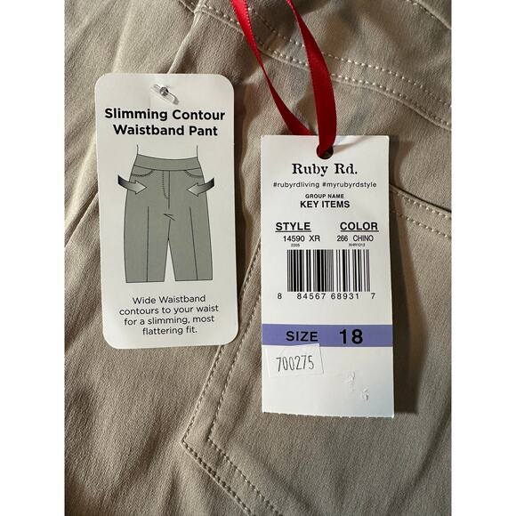 NWT Women's Rudy Rd. Chino Pants Size 18 - Picture 5 of 6